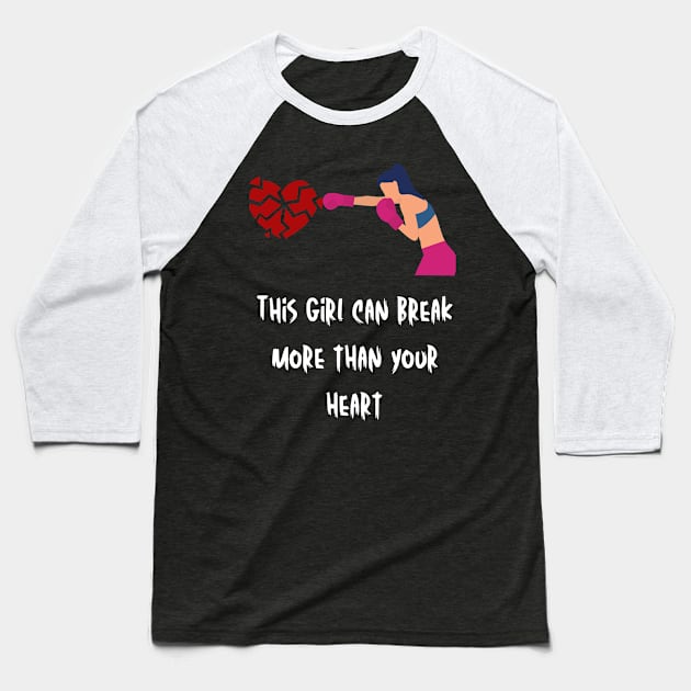 This girl can break more than your heart dark Baseball T-Shirt by CoffeeBeforeBoxing